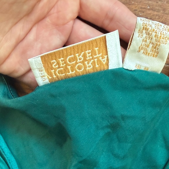 Victoria's Secret Emerald Green Satin Slip Dress - Picture 6 of 6